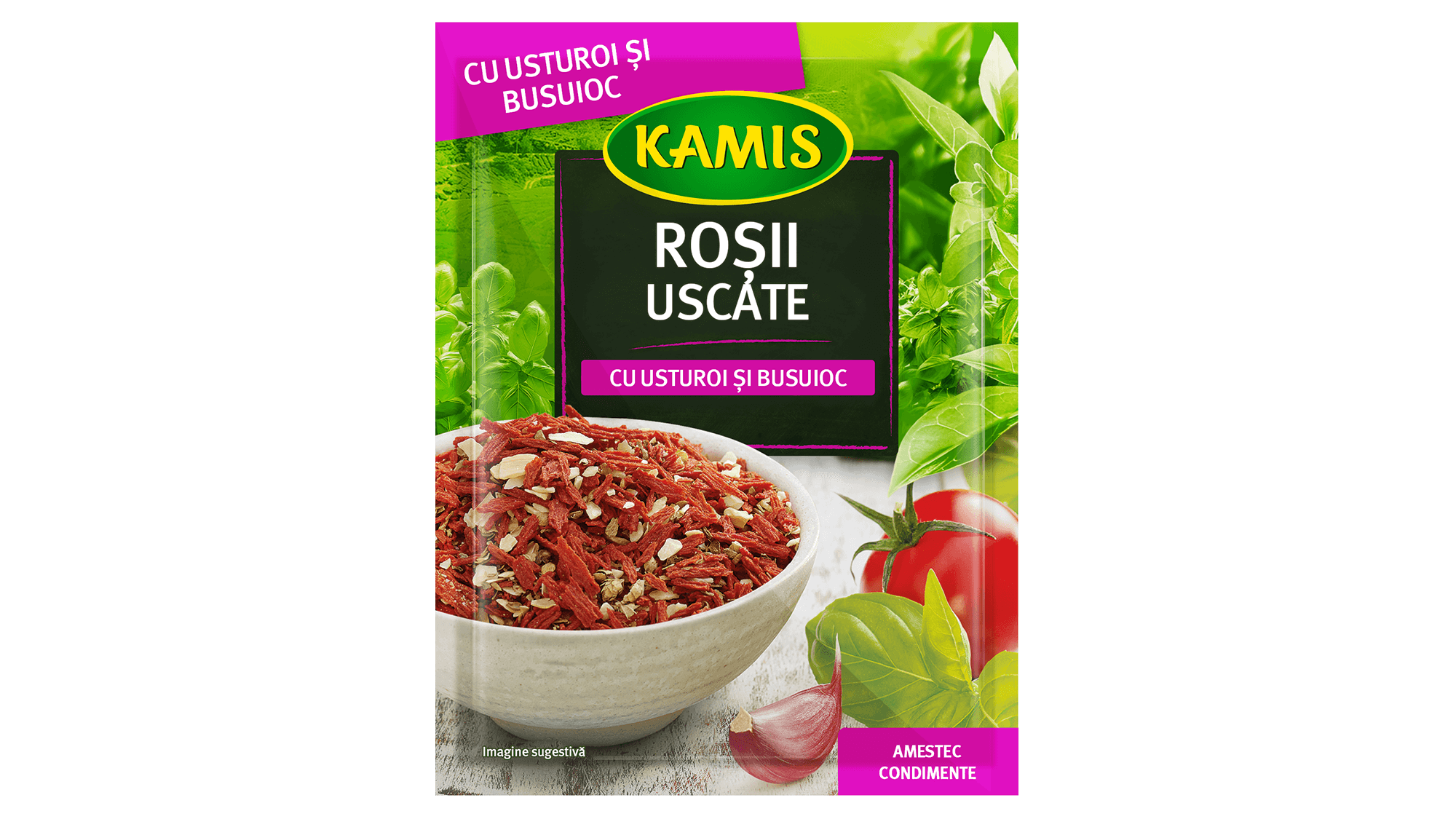 Roșii uscate cu usturoi și busuioc