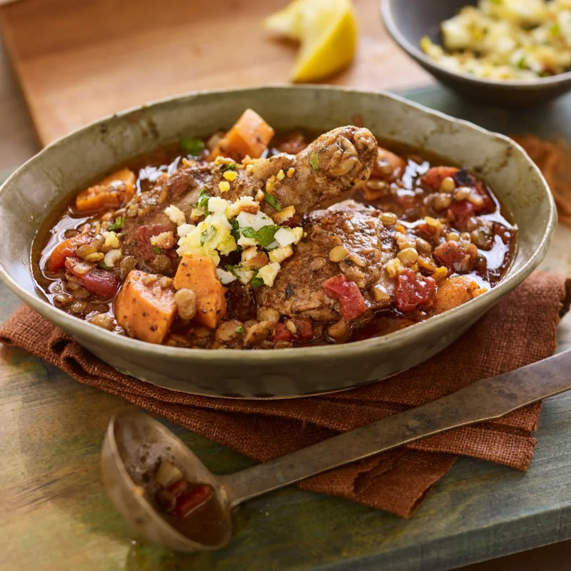 Tocăniță africană cu pui și linte